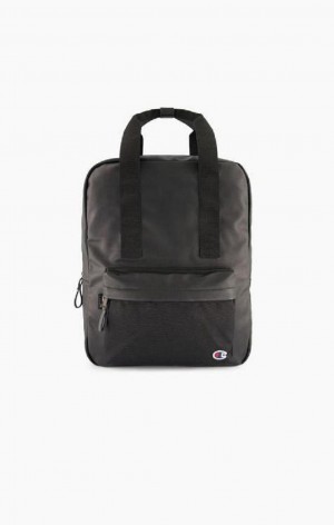 Champion C Logo Vegan Leather Backpack Men's Bags Black | SKMCG-6982