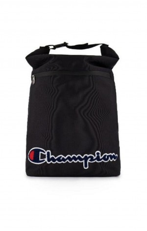 Champion Folding Top Script Logo Backpack Women's Bags Black | HOGAX-2413