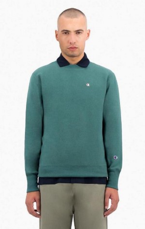 Champion Reverse Weave Sweatshirt Men's Sweatshirts Green | NKJPB-2741