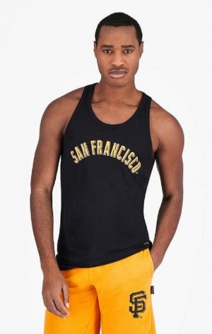 Champion San Francisco MLB Tank Top Men's T Shirts Black | RGWNY-8620