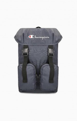 Champion Script Logo Buckle Front Backpack Men's Bags Dark Turquoise | MLUSJ-9678