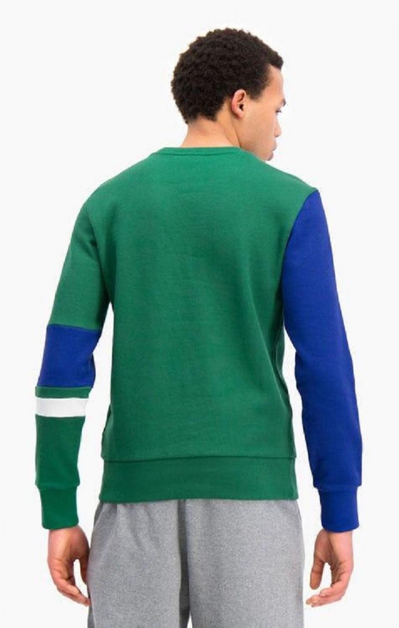 Champion Colour Block Stripe Detail Sweatshirt Men\'s Sweatshirts Green | TIFZA-3498