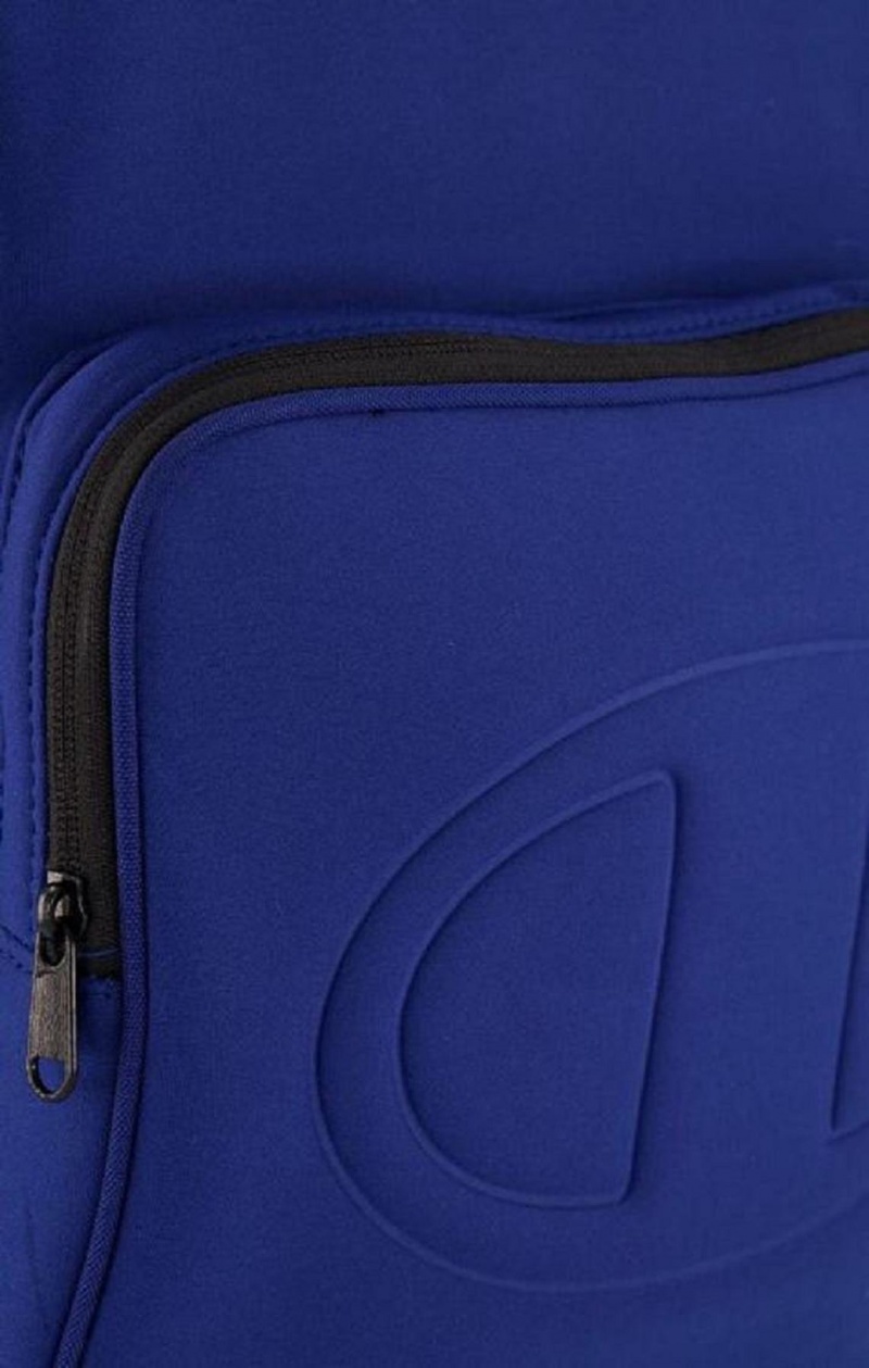 Champion Debossed C Logo Neoprene Backpack Women's Bags Blue | JCYWE-5042