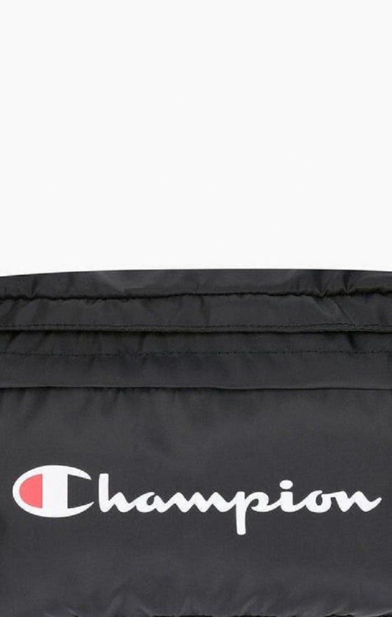 Champion Script Logo Zip Belt Bag Women's Bags Black | EAZLN-3165